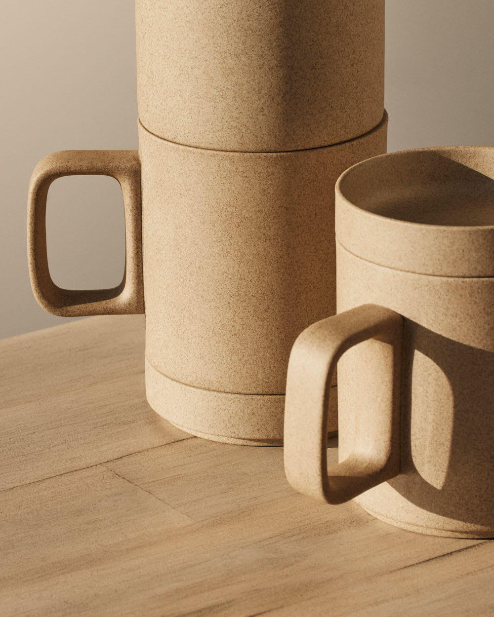 SOPHNATIVE × HASAMI MUG & TRAY Hasami Natural Mug with Saucer | Blue Bottle Coffee